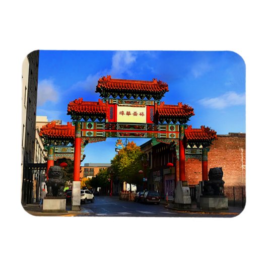 Portland Chinatown Gate #1 Magnet Magneet (Horizontaal)