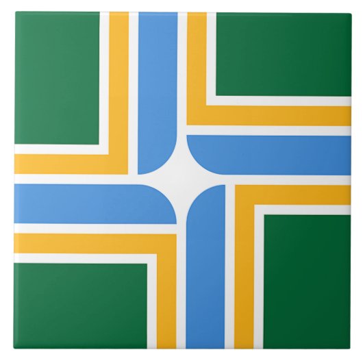 Portland City Flag Tegel Tegeltje (Voorkant)