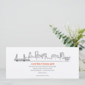 Portland City Skyline Uitnodiging (Staand voorkant)