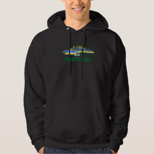 Portland City vlag binnenstad Skyline Portland Sky Hoodie