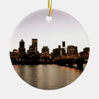 Portland Cityscape Keramisch Ornament