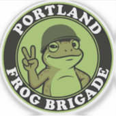Portland Frog Brigade Sticker (Devant)