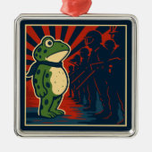 Portland Frog Protest Metalen Ornament (Voorkant)