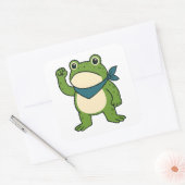 Portland Frog Protest Vierkante Sticker (Envelop)