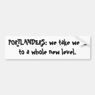 Portland - geheel nieuw niveau van de vreemde Bump Bumpersticker
