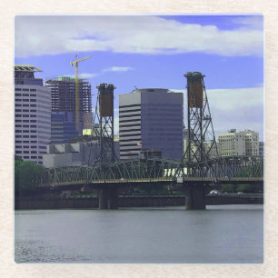 Portland Hawthorne Bridge #1 Glass Onderzetter