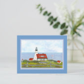 Portland Head Light "A Uitzicht from the Hill" Briefkaart (Staand voorkant)