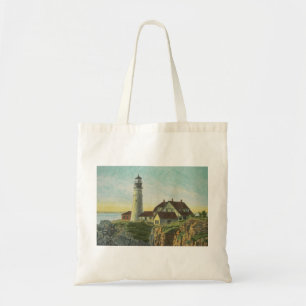 Portland Head Light Aquarel Tote Bag