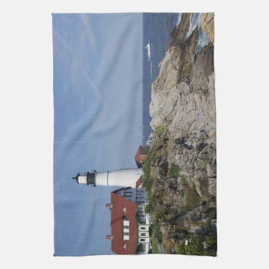 Portland Head Light, Cape Elizabeth, Maine Theedoek (Verticaal)