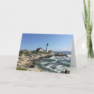 portland head light greeting card (blank inside) kaart