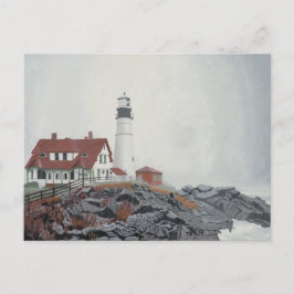Portland Head Light in Mist Briefkaart