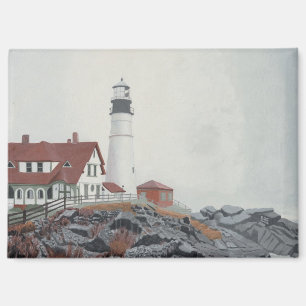 Portland Head Light in Mist Magneet
