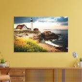 Portland Head Light | Kaap Elizabeth ME Canvas Afdruk (Insitu (Woonkamer))