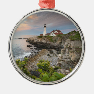 Portland Head Light Kaapse Elizabeth, ME Metalen Ornament