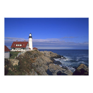 Portland Head Light Lighthouse Maine Foto Afdruk