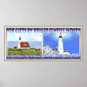 Portland Head Light, Travel Poster for Trolly