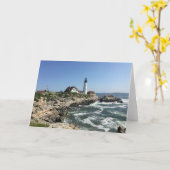 Portland Head Light wenskaart (leeg binnenin) Kaart (Gele Bloem)