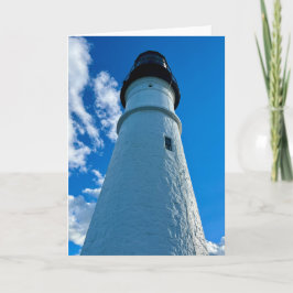 Portland Head Lighthouse Foto Blank Groet Kaart