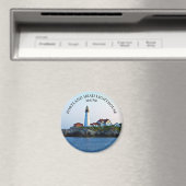 Portland Head Lighthouse, Maine Round Magnet (In Situ (Lave-vaisselle))