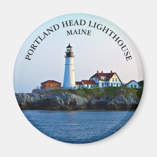 Portland Head Lighthouse, Maine Round Magnet (Devant)