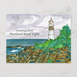 Portland Head vuurtoren Cape Elizabeth Maine Briefkaart