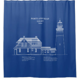 Portland Head vuurtoren - Maine - AD Douchegordijn