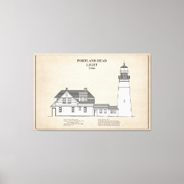 Portland Head Vuurtoren - Maine - SBD Canvas Afdruk