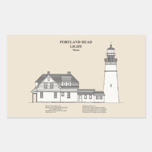 Portland Head Vuurtoren - Maine - SBD Rechthoekige Sticker