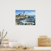 Portland Headlight Cape Elizabeth, ME Poster (Keuken)