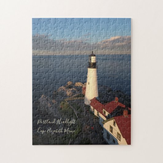 Portland Headlight Glows Sunset 252-stuk Legpuzzel (Verticaal)