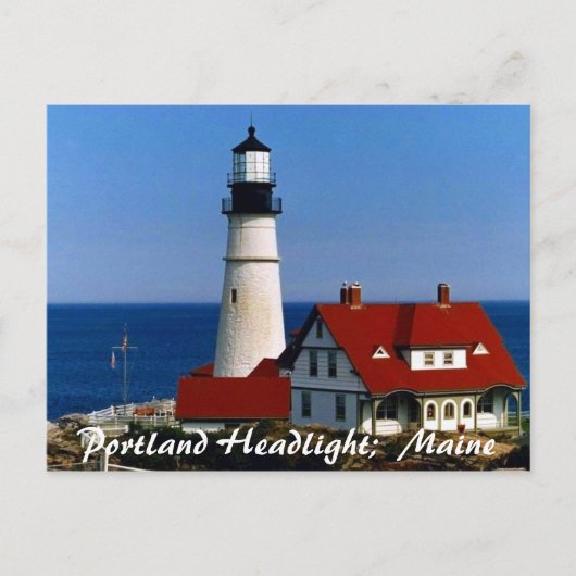 Portland Headlight, Maine Briefkaart (Voorkant)