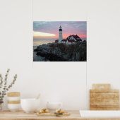 Portland Headlight Sunrise Maine Grand Poster (Cuisine)