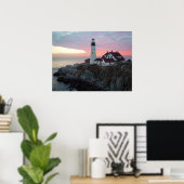 Portland Headlight Sunrise Maine Grand Poster (Bureau à domicile)