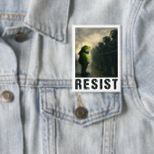 Portland Kikker Protest Button (Insitu)