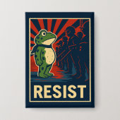 Portland Kikker Protest Button (Voorkant)