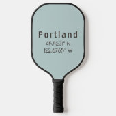 Portland Latitude & Lengtegraad Pickleball Paddle (Voorkant)