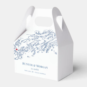 Portland Maine bestemming bruiloft elegant Bedankdoosjes