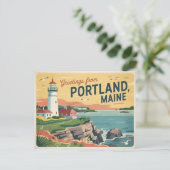 Portland Maine Briefkaart (Staand voorkant)