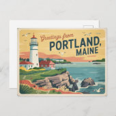 Portland Maine Briefkaart (Voorkant / Achterkant)