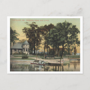 Portland Maine, Deering Park, 1908 stijl Briefkaart