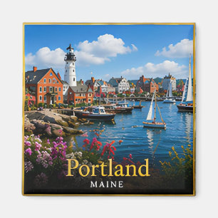 Portland Maine Haven, Vuurtorens & New England Magneet