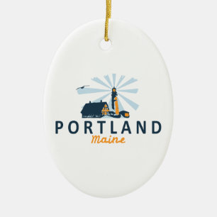 Portland Maine. Keramisch Ornament