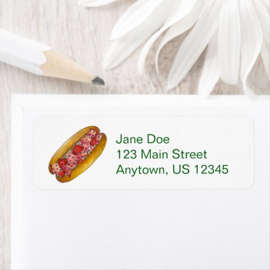 Portland Maine Lobster Roll Sandwich Labels (Insitu)