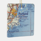 Portland Maine  Map Keramisch Ornament (Rechts)