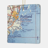 Portland Maine  Map Keramisch Ornament (Links)