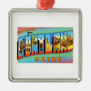 Portland Maine ME Old Vintage Travel Souvenir Metalen Ornament