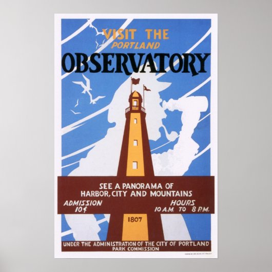 Portland, Maine Observatory Poster (Voorkant)