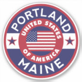 PORTLAND, Maine Sticker (Voorkant)