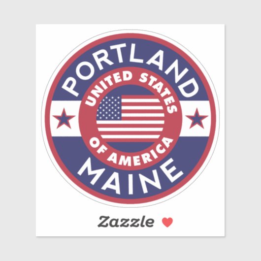 PORTLAND, Maine Sticker (Vel)