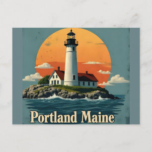 Portland, Maine Vuurtoren Briefkaart